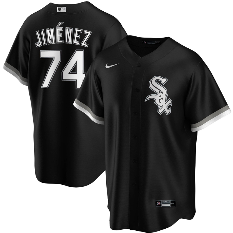 2020 MLB Men Chicago White Sox #74 Eloy Jimenez Nike Black Alternate 2020 Replica Player Jersey 1->chicago white sox->MLB Jersey